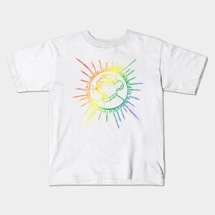 Mouse Zedong, Sun in the Sky! (Rainbow Version) Kids T-Shirt